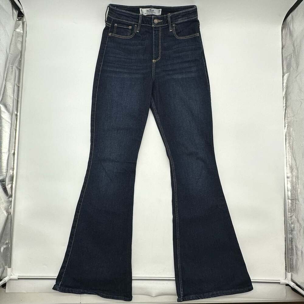 Hollister Curvy High-Rise Vintage Flare Size 9R 29W x 32L Soft Stretch Jeans